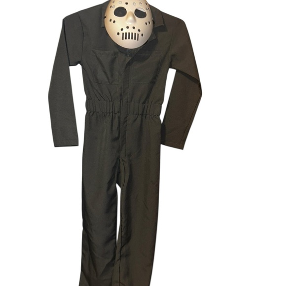 Halloween Michael myers jumpsuit and mask size 8/10 unisex costume - Picture 1 of 4